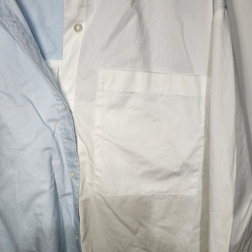 Abercrombie Fitch Colorblock Button Up Shirt Blue… - image 4